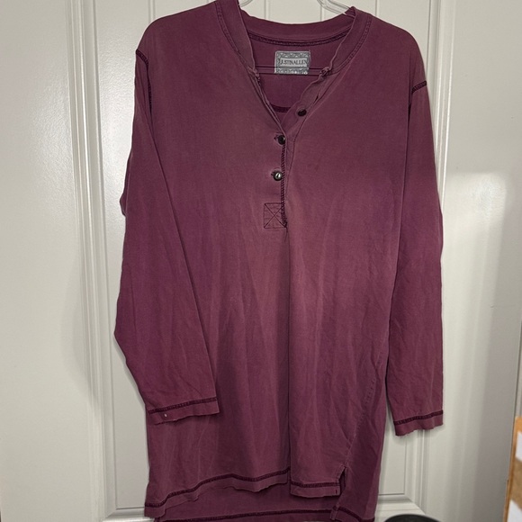 Justin Allen New York Other - Justin Boots Maroon Long Sleeve Henley Shirt